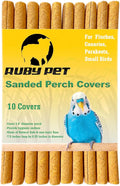 Sanded Perch Covers for Parakeets, Small Birds, 3/8" Diameter x 7.5" Long | by RUBY+PET