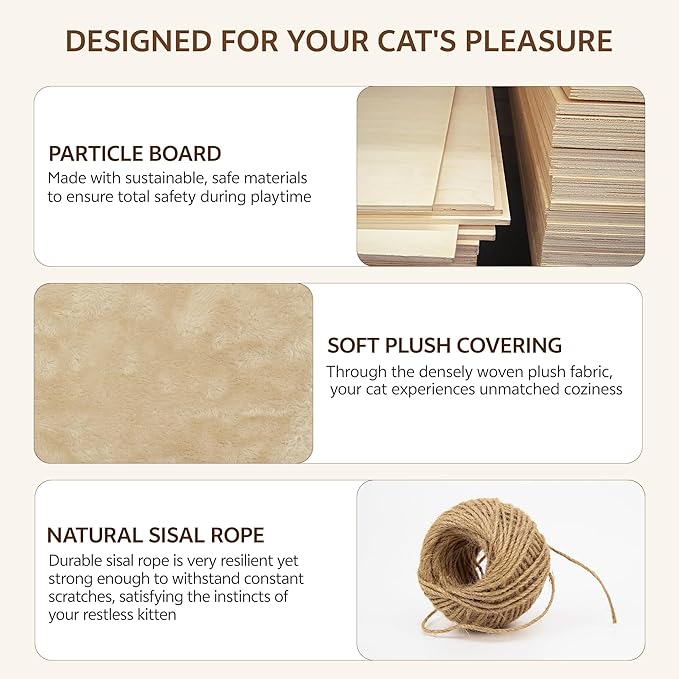 9-in-1 Cat Wall Shelves, Wall Mounted Cats Furniture Set - Image 5