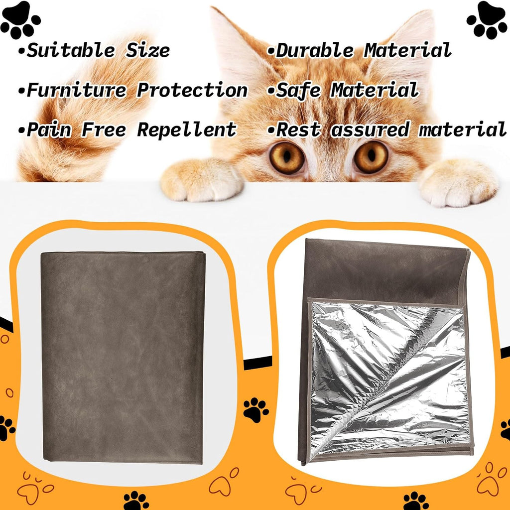 Kigley 2 Pcs Pet Deterrent Mat to Keep Dogs Off Couch, 72" × 56.3", Coffee