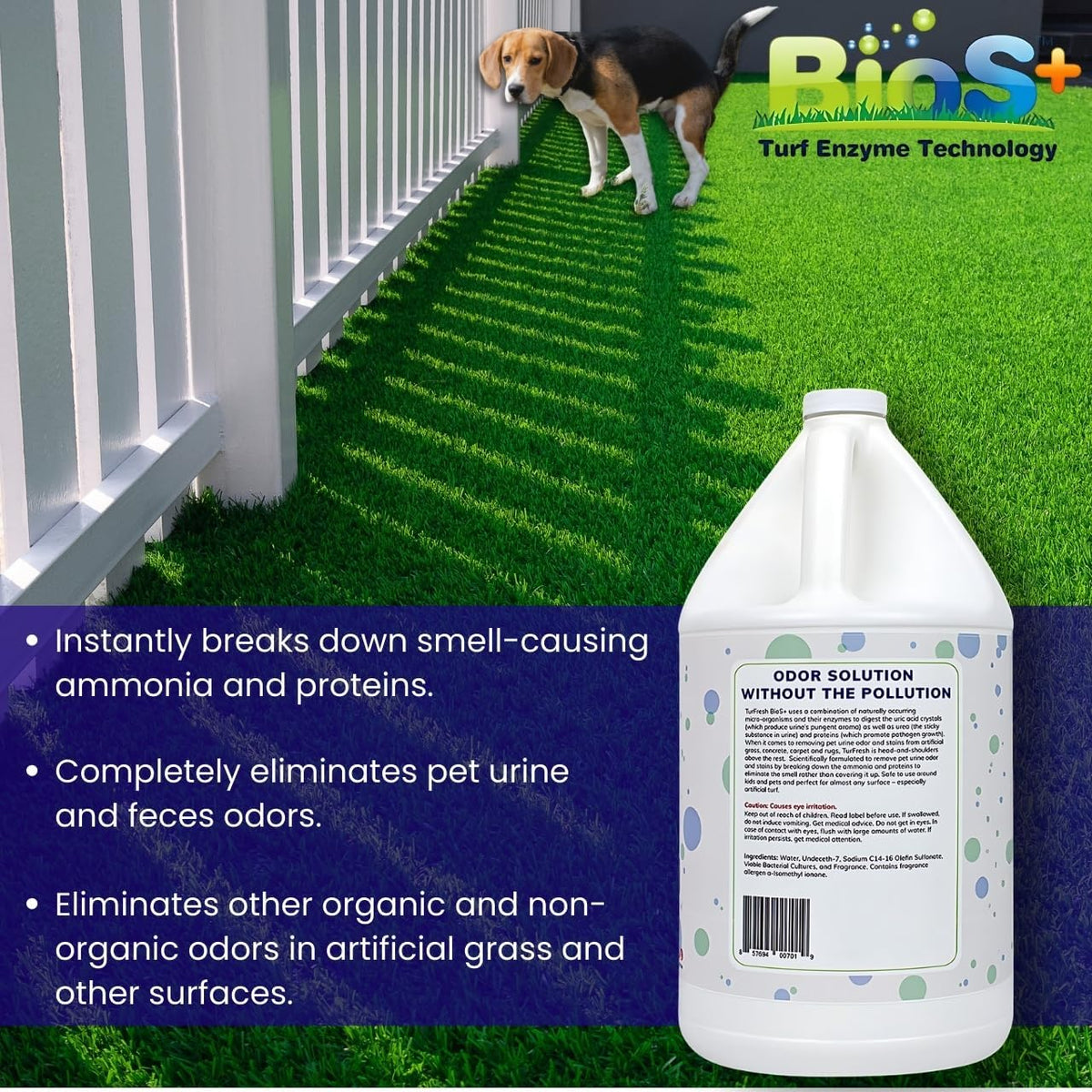 TurFresh BioS+ Value Pack 1 Gallon & 32oz Bottle Sprayer, Original Scent