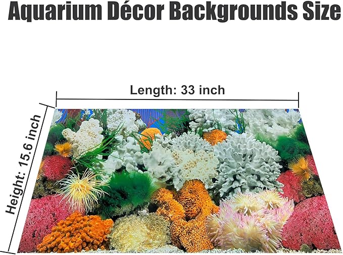 Aquatic Plant Aquarium Background Sticker Coral HD Fish Backgrounds - Image 6