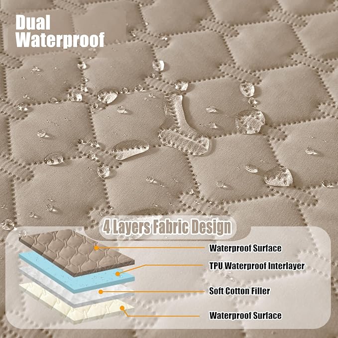Smiry Waterproof Dog Bed Cover Blanket, Soft Reversible Pet Blanket, Washable - Image 2