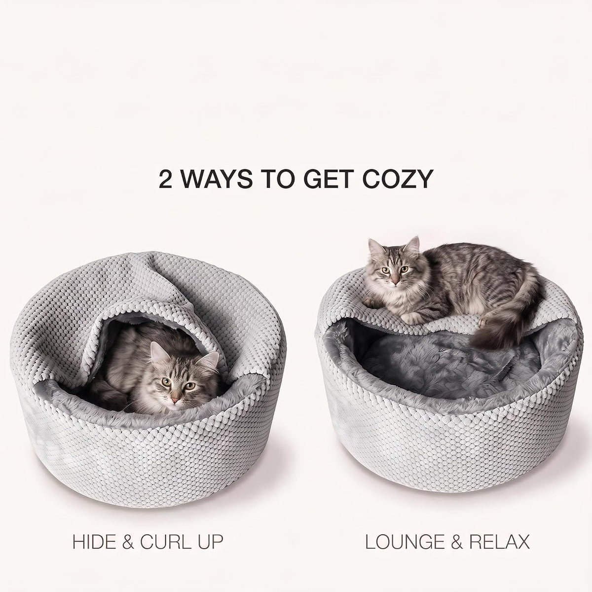Covered Cat Bed for Kittens & Small Cats,