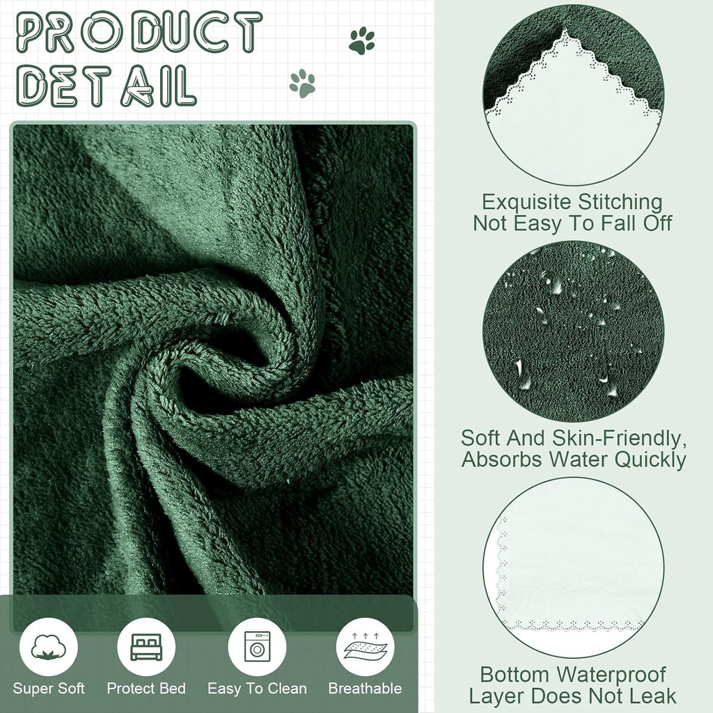 SmoothNovelty 5 Waterproof Guinea Pig Cage Liner, Dark Green, 18 x 24 Inch