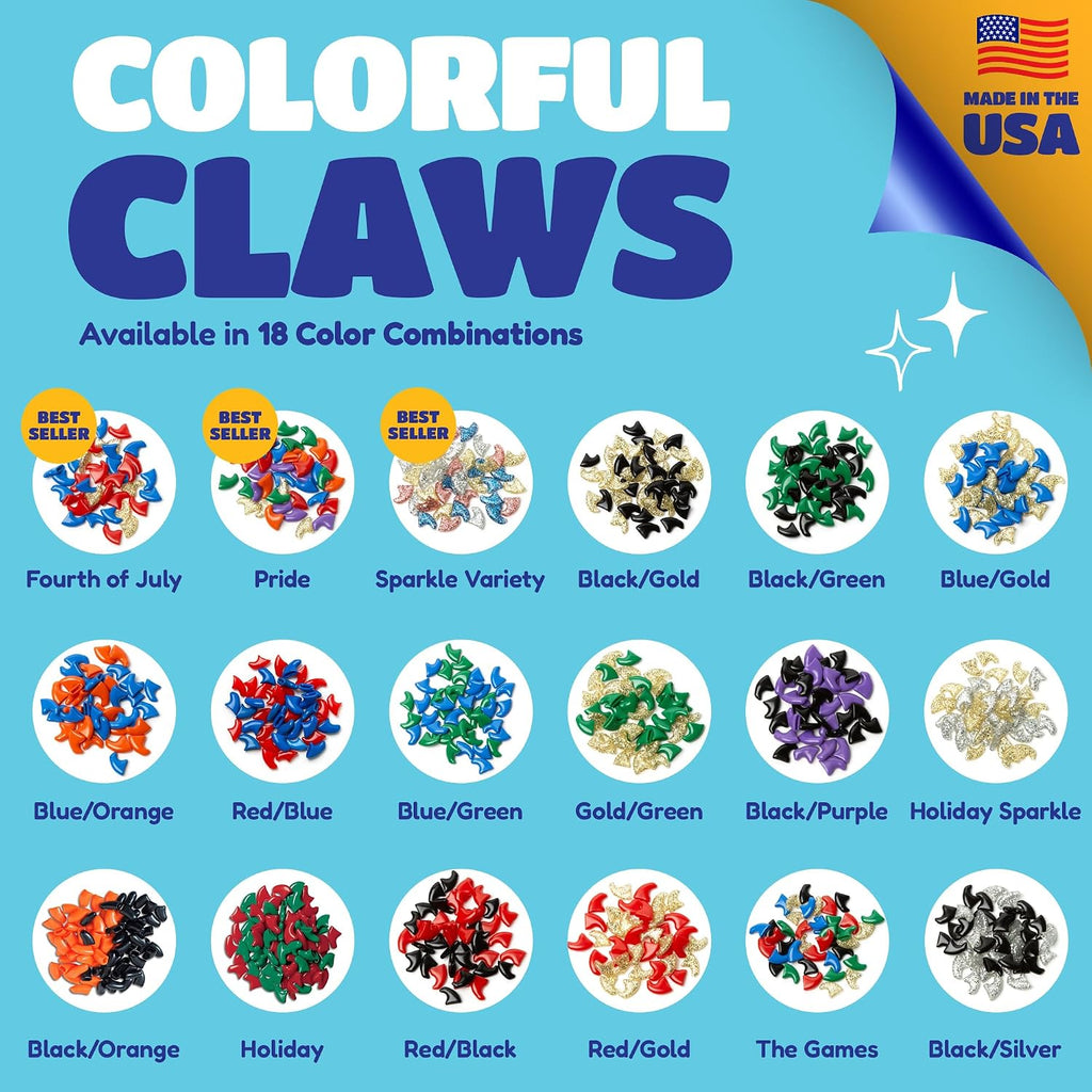 Soft Claws Nail Caps for Large Cats, 40 Caps, Black & Gold