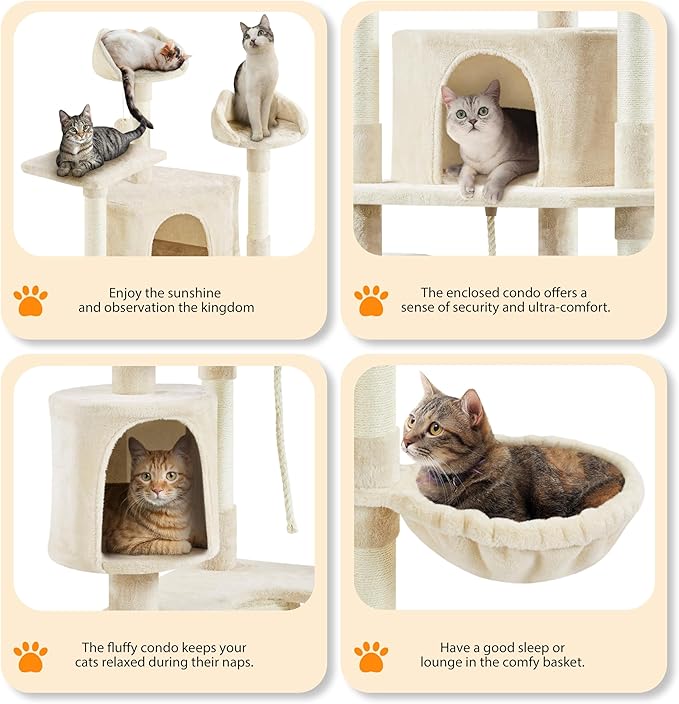 Yaheetech Multi-Level Cat Trees Cat Towers 79in Cat Tree - Image 3