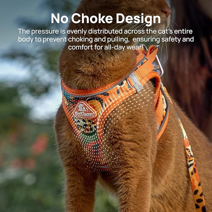 Cat Harness and Leash Set, Step-in Escape Proof Adjustable Vest Harness - Image 3