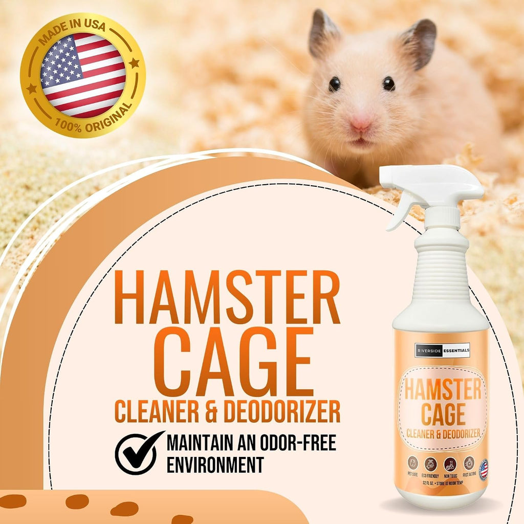 Hamster Cage Odor Eliminator & Cleaner Spray, 32oz – Made in USA