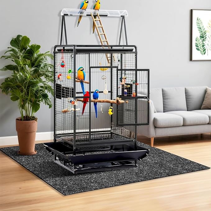48 x 48 Inch Large Felt Bird Cage Mat, 3mm Thick Absorbent Felt Surface - Image 3