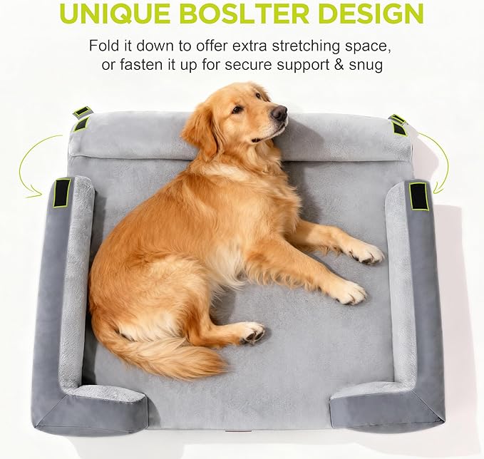 Extra Large Dog Bed, Orthopedic XL Washable Memory Foam Bed - Image 3