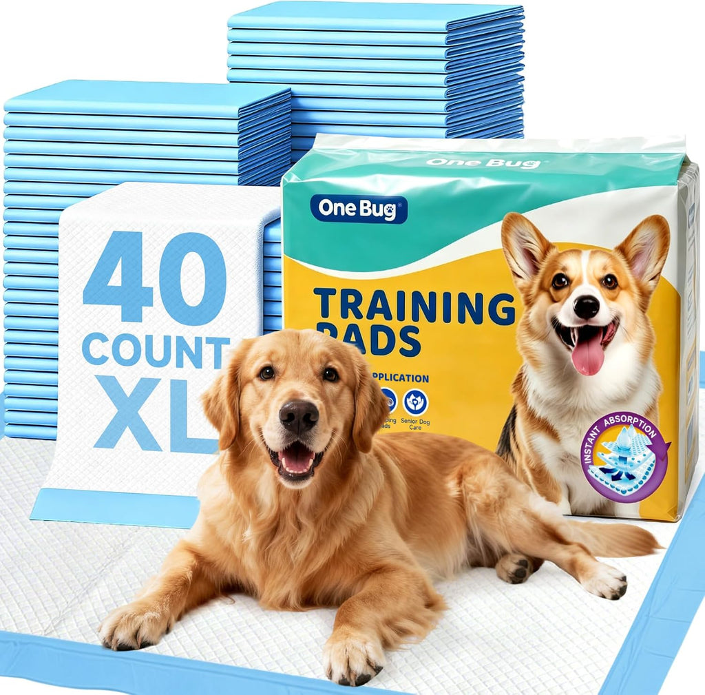 40-Pack Extra Large Super Absorbent Disposable Puppy Pads for Dogs,28x34in|Dog Training Pee Pads, Leakproof Protection,Quick-Dry,Tear-Resistant, Odor Control,Suitable for All Dogs and All Ages