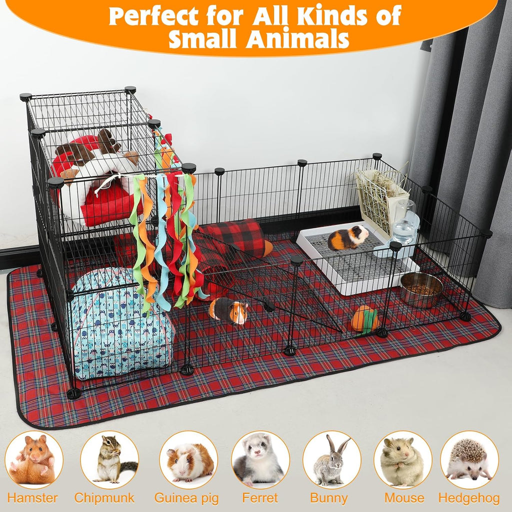FHTONGE Extra Large Guinea Pig Cage Loft with 2 Waterproof Bedding