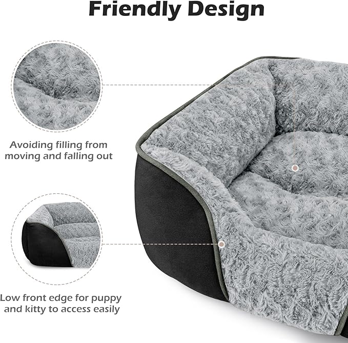INVENHO Medium Dog Bed Rectangle Washable Orthopedic Soft Calming Sleeping Pet - Image 5