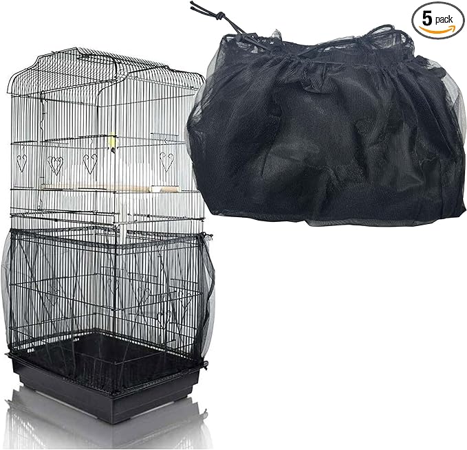 Allazone Bird Cage Seed Catcher, Large Bird Cage Cover, 75-118'' Universal by Allazone