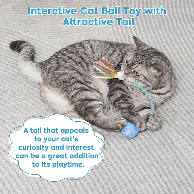 Interactive Cat Toys for Indoor Cats & Dogs, Agile Moving Cat Ball - Image 8