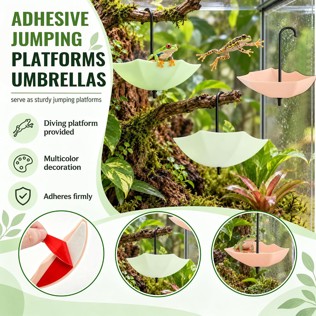 Windspeed 13Pcs Tree Frog Terrarium Accessories Kit with Plants and Others