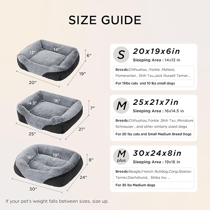 Bedsure Washable Dog Bed Small Medium Size Dog - Image 7