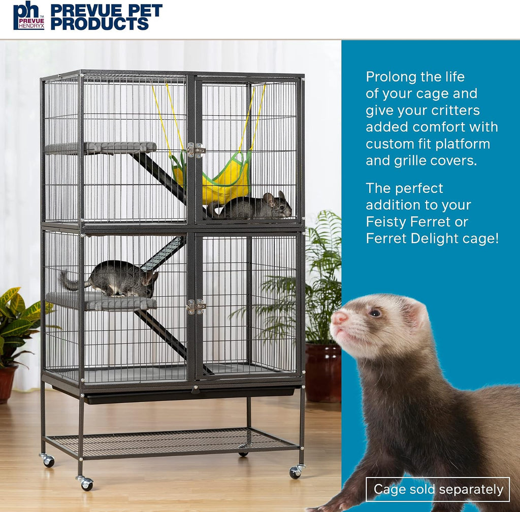 Prevue Pet Products Ferret Cage Plush Fitted Grille Cover Set - Gray