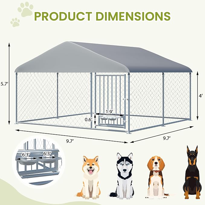 10FT x 10FT Outdoor Dog Kennel - Image 2
