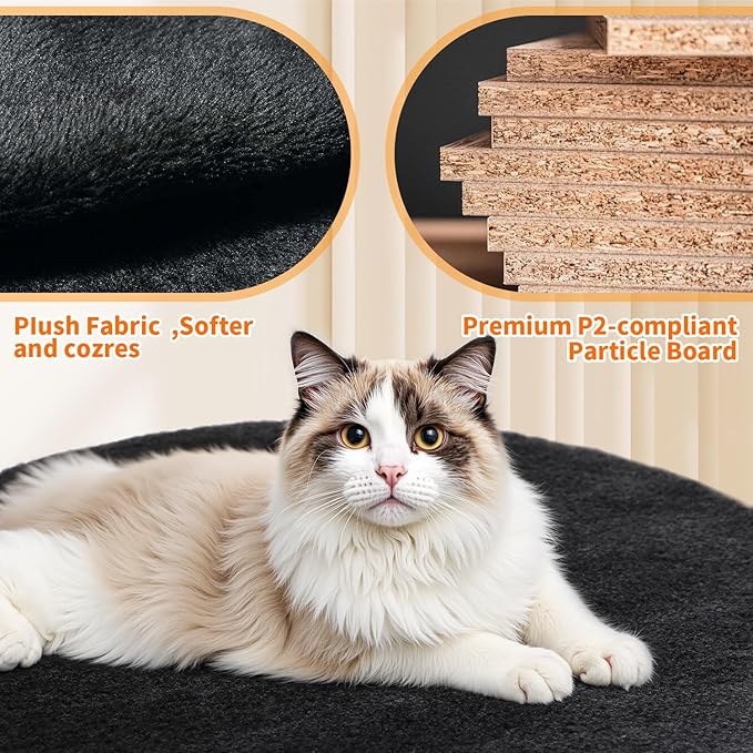 FDW Cat Tree 54in Cat Tower Multi-Level Durable Cat Scratching Post & Cozy Fun - Image 4