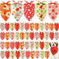 Weewooday 50 Pcs Thanksgiving Fall Dog Bandanas Bulk Pumpkin Maple Leaves by Weewooday
