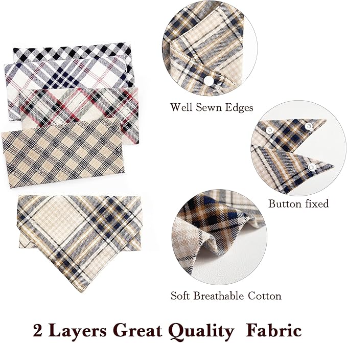 5PCS Dog Bandanas with Button - Image 5