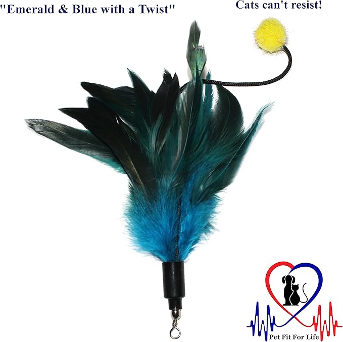 Pet Fit For Life 4 Piece Dual Rod Feather Teaser and Exerciser for Kitten and - Image 5