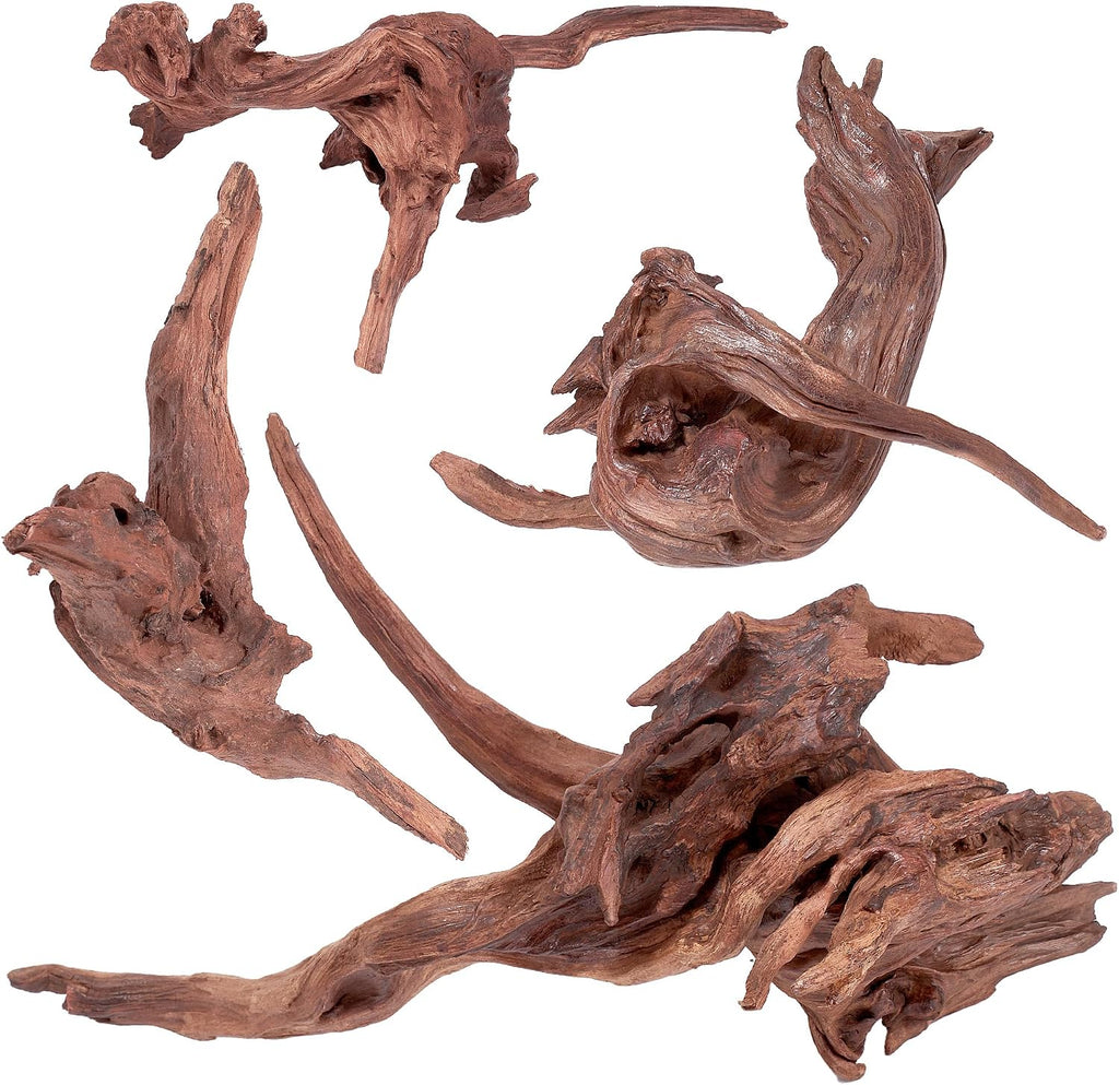 Driftwood for Aquarium, 2PCS 8–10 Inch Natural Aquarium Driftwood for Fish Tank Decor, Aquascaping, Reptile Tanks & Terrariums