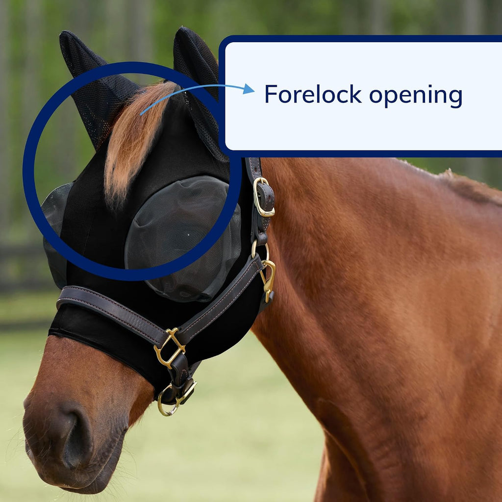 SmartEquine Comfort Horse Fly Mask with SmartCore Technology, Horse Size