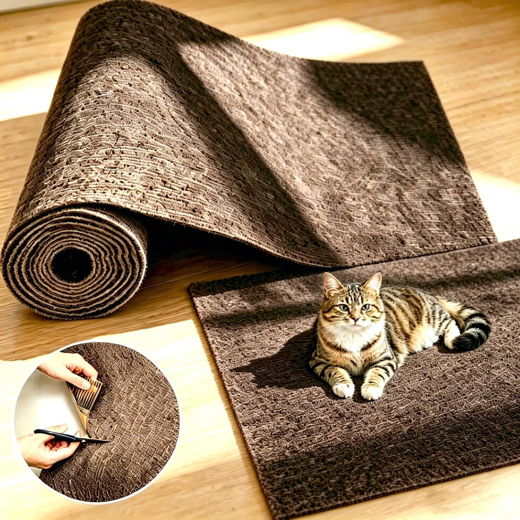 Cat Scratch Furniture Protection, Cat Scratch Mat for Couch Brown