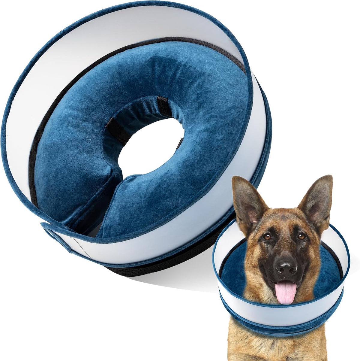 Soft Dog Cone Collar for Large Medium Small Dogs After Surgery, Adjustable Pet Recovery E-Collar, Brown XLarge