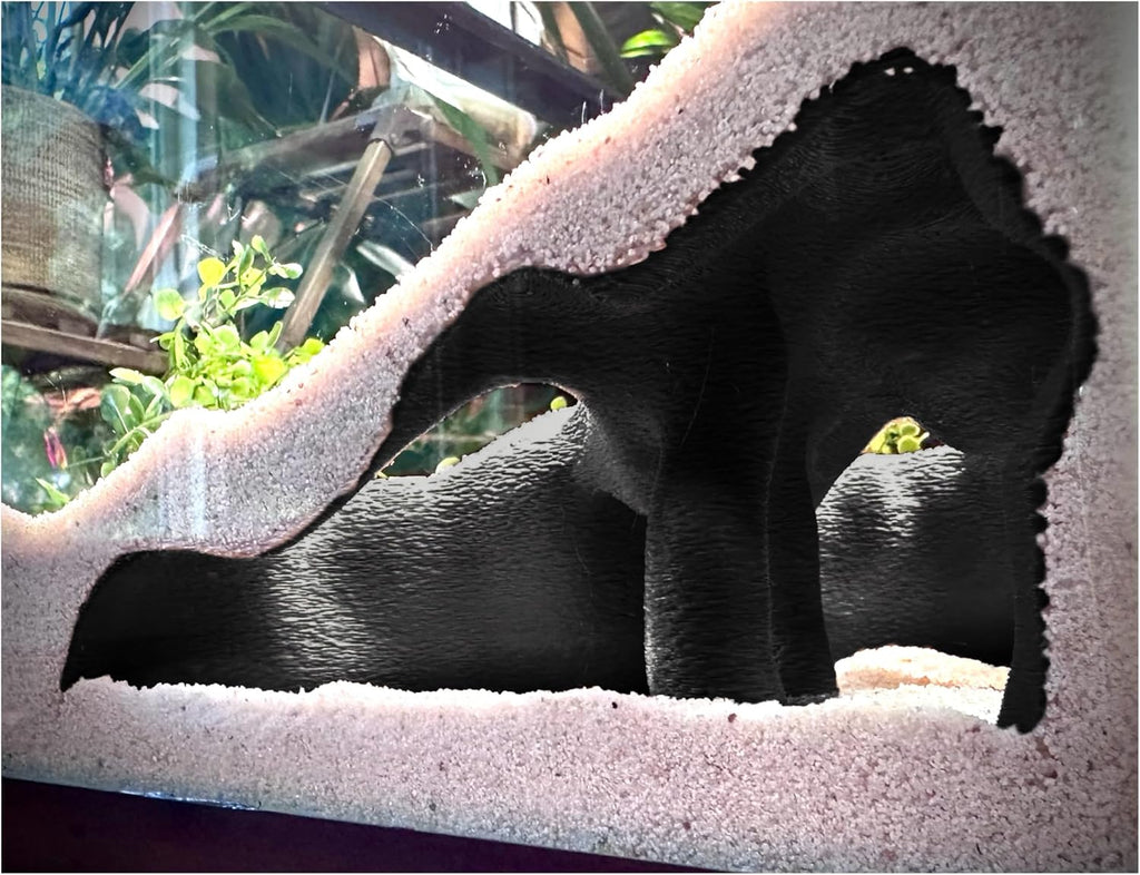 Aquarium & Terrarium Corner Underground Cave – Faux Mangrove Root Hideout for Betta, Corydoras, Shrimp, Geckos & Snakes – Natural-Look Tank Decor in Textured Root Style (Charcoal, 7.5" x7.5''x4)