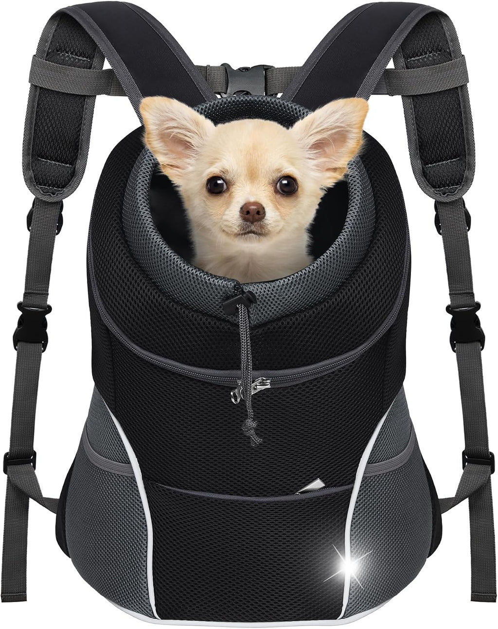 Dog Front Carrier Backpack, Adjustable Breathable Dog Backpack