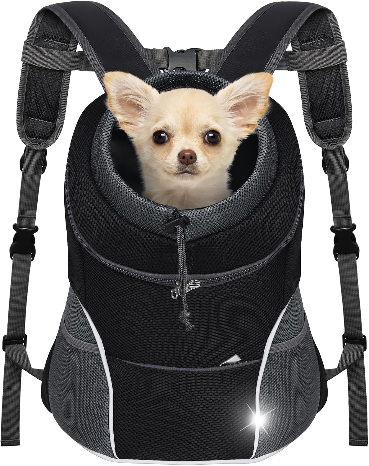 Dog Front Carrier Backpack, Adjustable Breathable Dog Backpack