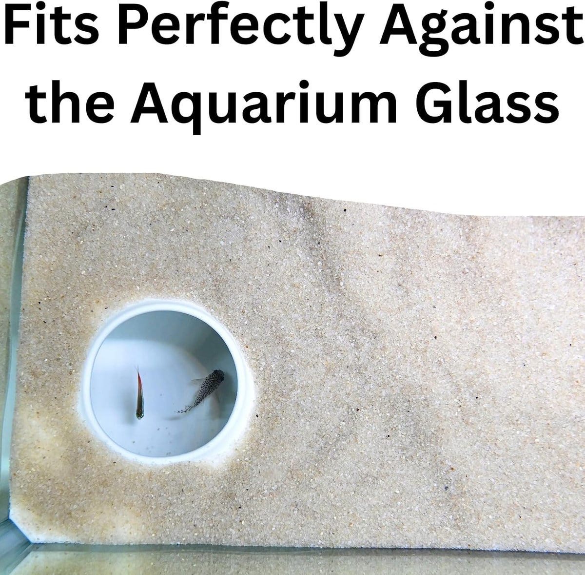 Lucky Critter Aquarium Underground Corner Cave Natural Curve | Viewing Fish & Shrimp Under Gravel Tunnel | Fish Tank Decor Decoration Hideout Perfect for Corydora Catfish, Kuhli Loach, Pleco (White)