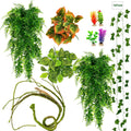 Bearded Dragon Tank Accessories: Artificial Plants Terrarium Decor Habitat