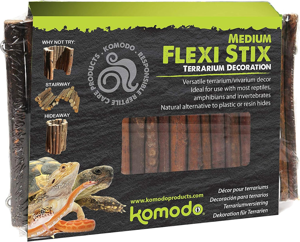 Komodo Flexi Stix, Small, Terrarium or Vivarium Natural Decor, Suitable for Reptiles, Amphibians and invertebrates