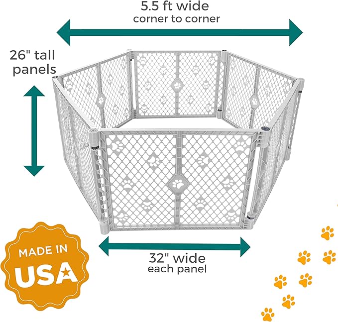 MYPET 6-Panel Paws Petyard, Durable & UV-Resistant Puppy Playpen, - Image 8