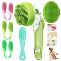 6Pcs Dog Bath Brush Set with Soap Dispenser by BHGOCA