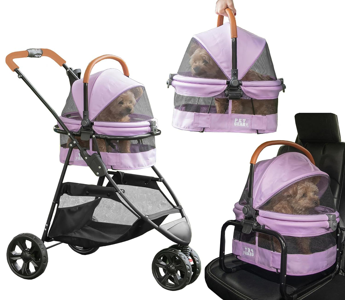 Pet Gear 3-in-1 Travel System View 360 Stroller, Dark Charcoal