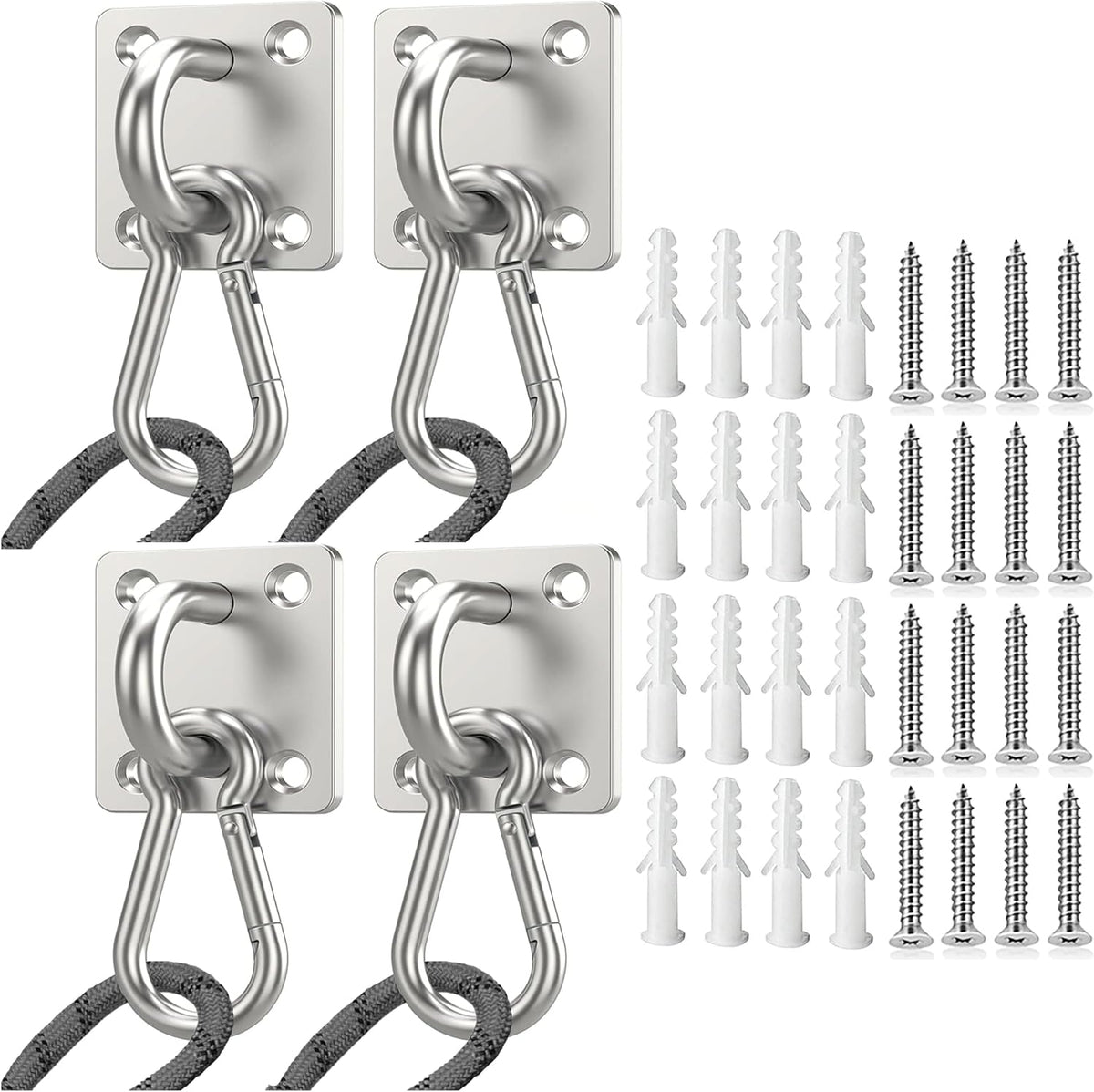 Stainless Steel Tie Out Mounted Wall Hook with Clip for Dog Up to 500lbs