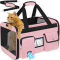 HUANLANG Large Cat Carrier Soft Sided Travel Pet Carrier Airline Approved