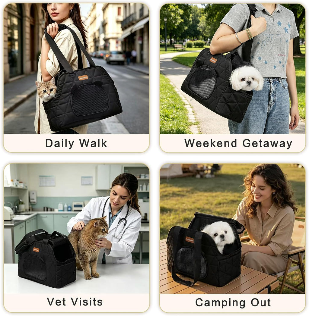 Dog Purse Carrier for Small Dogs Firm Bottom Puppy Travel Bag