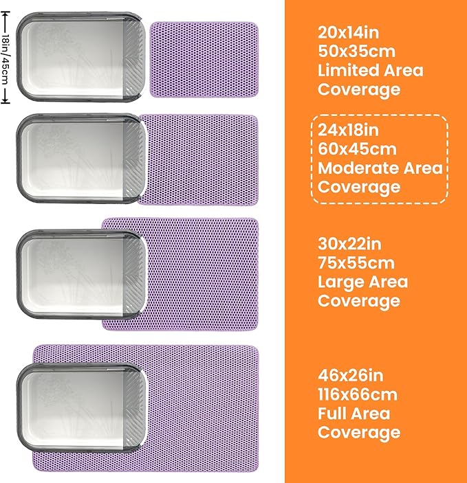 Cat Litter Mat, 24x18 Inches Large Double Layer Honeycomb Cat Litter Trapping - Image 9