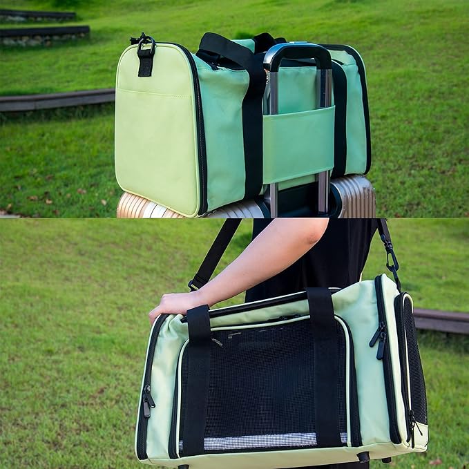 Soft Sided Carrier for Small Medium Cats Dogs, Removable Pad Collapsible Travel - Image 9