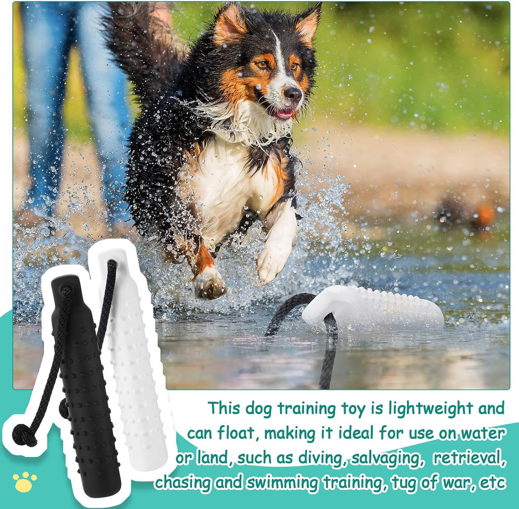 Blueweenly Black,White Dog Bumper Toy Training Dummy, 6 Pcs