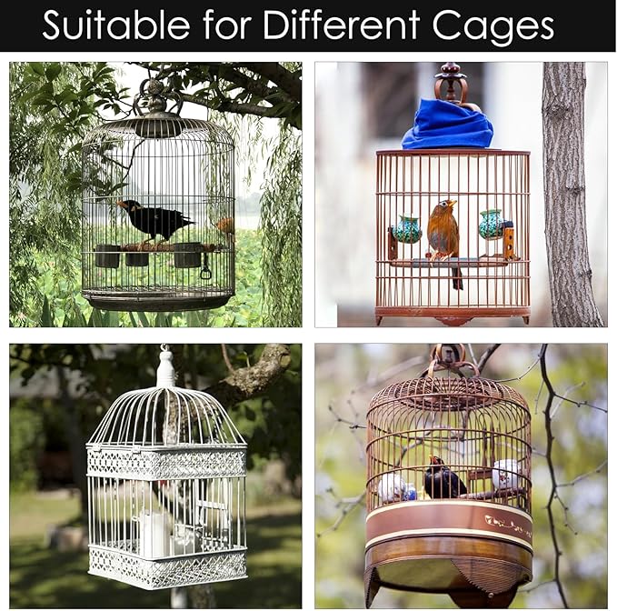 Bird Cage Seed Catcher, Universal Adjustable Birds Cages Cover Net Liner - Image 5