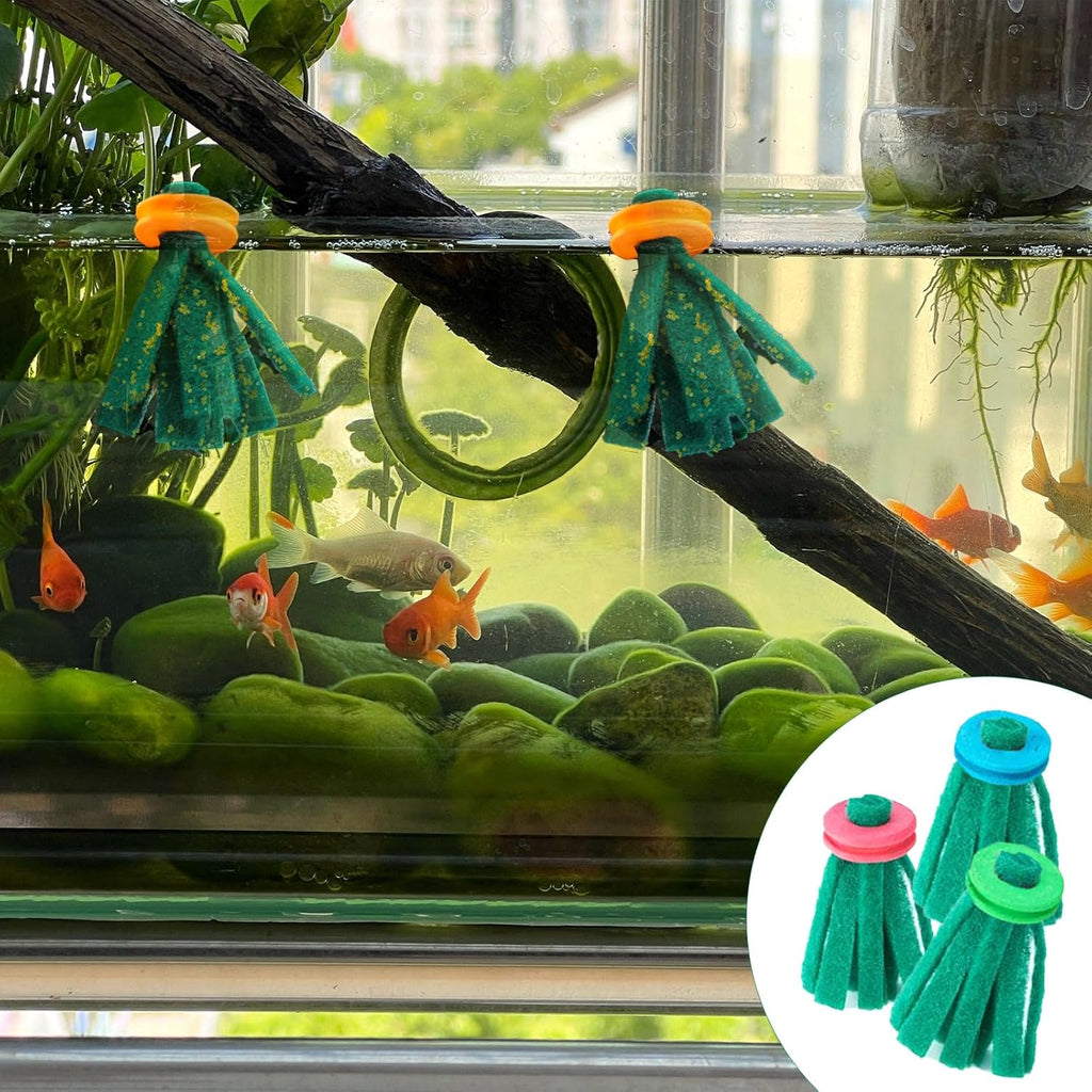 20 Pcs Fish Spawning Mops for Aquarium, Replacement Breeder Mop, Floating Fish Spawn Breeding Mop for Fish Tank Aquarium Fry Hiding Decorations (Random Color)