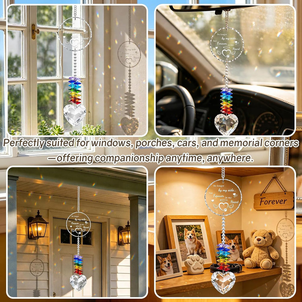 Dog Memorial Gifts for Loss of Dog - Pet Memorial Suncatcher(Angel's Wings)