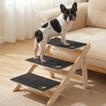 Luciphia Wooden 2-in-1 Dog Stairs, 3-Step Foldable Anti-Slip Pet Steps